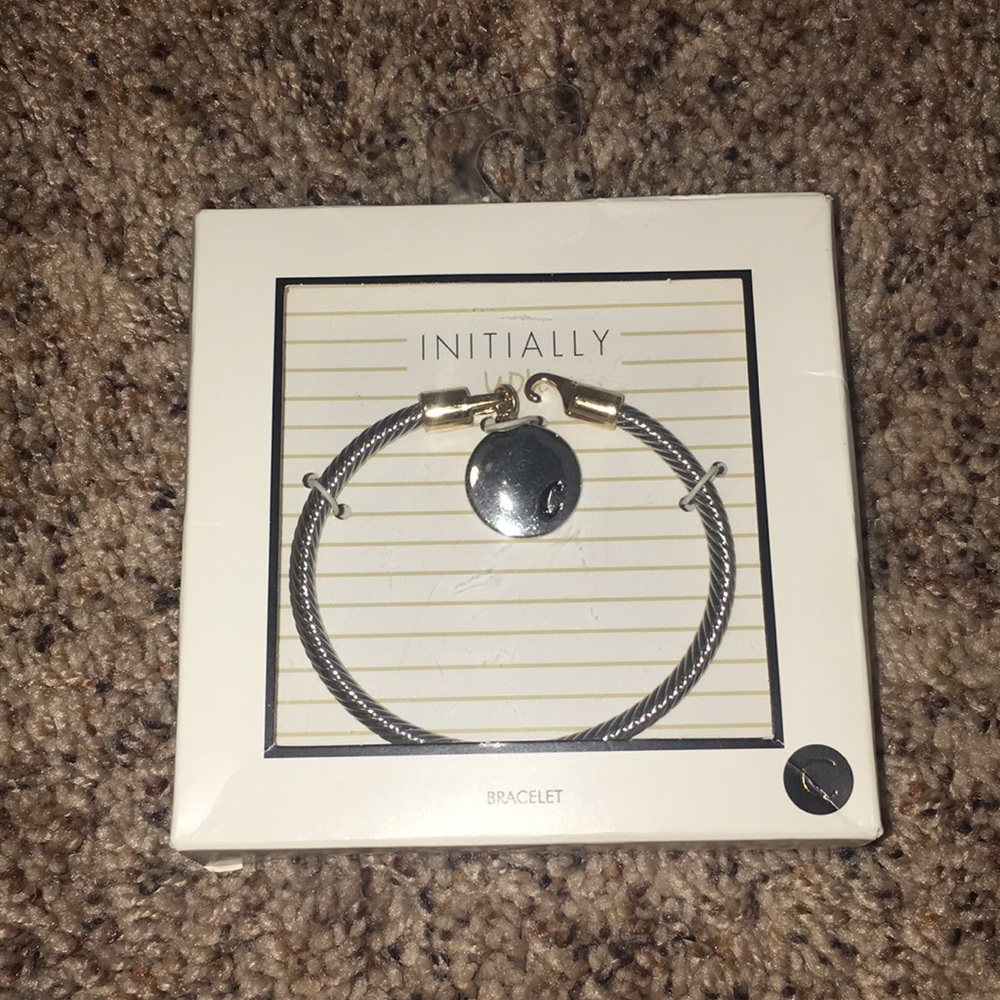 initial bangle bracelet